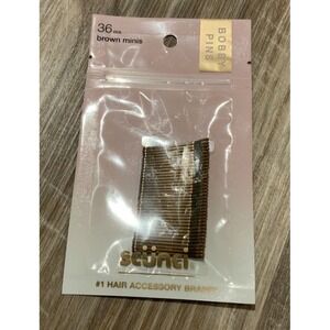 SCUNCI 1-3/8" BROWN MINI BOBBY PINS -36 PCS. (33444)